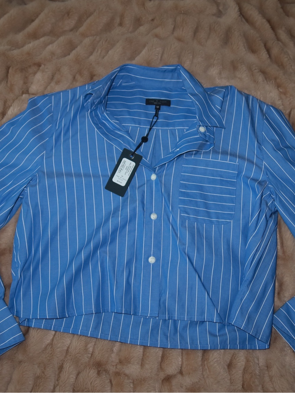 Rag & Bone Blue Striped Button Down